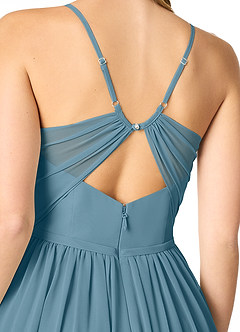 Azazie Cora Bridesmaid Dresses Bermuda A-Line Pleated Chiffon Dress image3