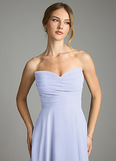 Azazie Ayla Abiti da Damigella Abito A-Line in Chiffon Scollo a Cuore Lavanda image4