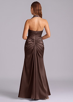 Azazie Destiny Suknie dla druhen Syrena Dekolt w kształcie serca Satyna elastyczna Do ziemi Sukienka image4