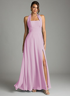 Azazie Tamira Suknie dla druhen Linia A Pofałdowany Szyfon Do ziemi Sukienka image1