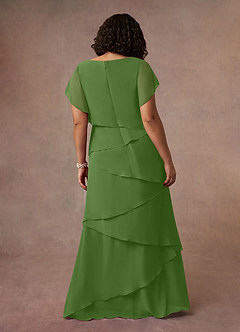 Azazie OHara Mother of the Bride Dresses Basil A-Line V-Neck Chiffon Dress image14