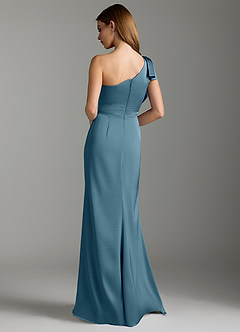 Azazie Rinna Bridesmaid Dresses Bermuda Mermaid Ruched Stretch Satin Dress image8