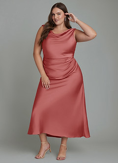 Azazie Kieryn Final Sale Dusty Sage Mermaid Pleated Stretch Satin Dress image8