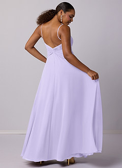 Barbie ♥ Azazie Brautjungfernkleider A-Linie Chiffon Kleid Flieder image6