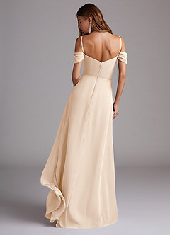 Azazie Marley Bridesmaid Dresses White Alabaster A-Line Off the Shoulder Chiffon Convertible Dress image7