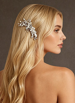 front Pearl Floral Hair Clip
