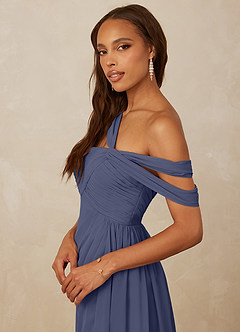 Christian Siriano Bridal for Azazie 1014 Bridesmaid Dresses Stormy A-Line Off the Shoulder Chiffon Dress image2