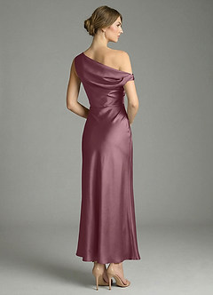 Azazie Emerson Bridesmaid Dresses Amethyst Mermaid Off the Shoulder Stretch Satin Dress image6