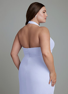 Azazie Jemma Jurken voor bruidsmeisjes Jurk van Chiffon met Kolom Geplooide Lavendel image8