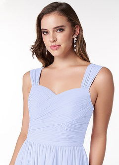 Azazie Zapheira Bridesmaid Dresses Lavender A-Line Ruched Chiffon Dress image5