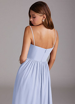 Azazie Calianna Robes de demoiselle d'honneur Robe Trapèze Convertible en Mousseline de soie Épaule décolletée Lavande image8
