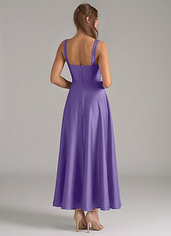 Azazie Shaude Bridesmaid Dresses Tahiti A-Line Pleated Stretch Satin Dress image6
