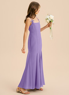 Azazie Evey Junior Abito Sirena in Chiffon Plissettato Tahiti image5