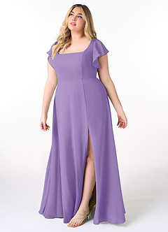 Azazie Bondi Bridesmaid Dresses Tahiti A-Line Ruffled Chiffon Dress image9