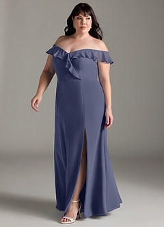 Azazie Sophie Bridesmaid Dresses Stormy A-Line Off the Shoulder Chiffon Convertible Dress image8