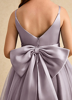 Azazie Patootie Flower Girl Dresses Dusk A-Line Spaghetti Strap Tulle Dress image6