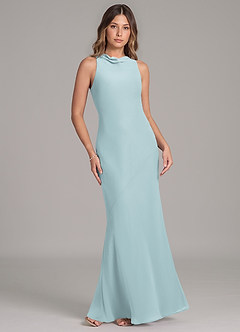 Azazie Allettie Bridesmaid Dresses Mist Mermaid Chiffon Dress image6