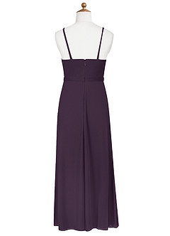 Azazie Luxy Junior Plum Pleated Mesh Dress image7