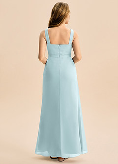 Azazie Evania Junior Linia A Pofałdowany Szyfon Długość podłogi Młodsza druhna Sukienka image7