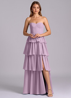 Azazie Faye Bridesmaid Dresses Wisteria A-Line Sweetheart Neckline Chiffon Dress image6