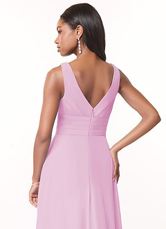 Azazie Julianna Abiti da Damigella Abito A-Line in Chiffon Rosa Confetto image4