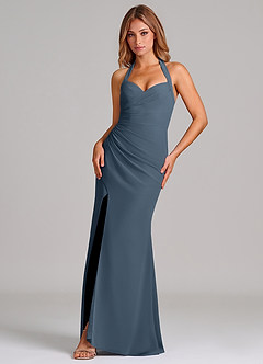 Azazie Emeria Suknie dla druhen Syrena Dekolt w kształcie serca Szyfon Do ziemi Sukienka image1