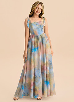 front Azazie Sadie Junior Formal Dress