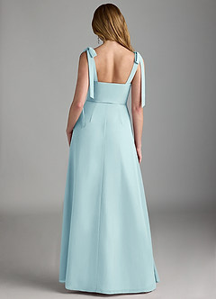 Azazie Lizet Bridesmaid Dresses Sea Glass A-Line Sweetheart Neckline Chiffon Dress image2