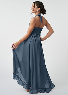 Azazie Hermione Junior Neptune A-Line Chiffon Dress image5