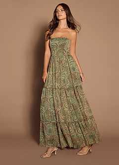 Jarah Sage Paisley Maxi Dress image4