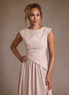 Azazie Kalleen Abiti per la Madre della Sposa Abito A-Line in Chiffon Plissettato Rosa Rossore image6