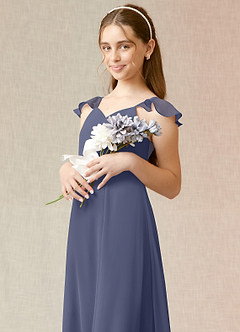 Azazie Everett Junior Stormy A-Line Chiffon Dress image6