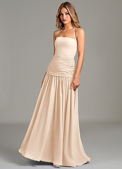 Azazie Vashti Bridesmaid Dresses White Alabaster A-Line Chiffon Dress image4