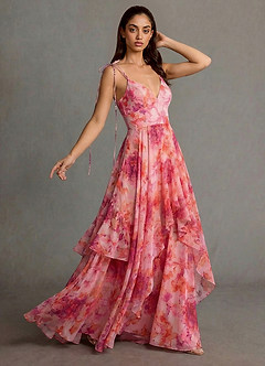 Harmony Maxi Klänning Persika Rosa image4