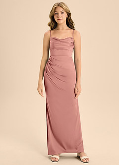 Azazie Mai Junior Rosette A-Line Sweetheart Neckline Stretch Satin Dress image5