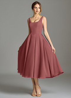 Azazie Amalie Brautjungfernkleider A-Linie Plissee Chiffon Kleid Amethyst image6