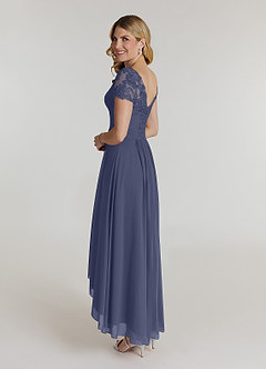 Azazie Thais Mother of the Bride Dresses Stormy A-Line Lace Chiffon Dress image4