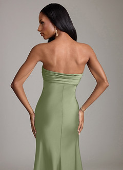 Azazie Saylor Suknie dla druhen Syrena Bez Ramiączek Satyna elastyczna Do ziemi Sukienka image15