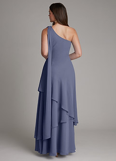 Azazie Monique Bridesmaid Dresses Stormy A-Line One Shoulder Chiffon Dress image2