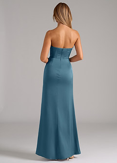 Azazie Johana Robes de demoiselle d'honneur Robe Sirène Convertible en Satin extensible Épaule décolletée Bermude image7