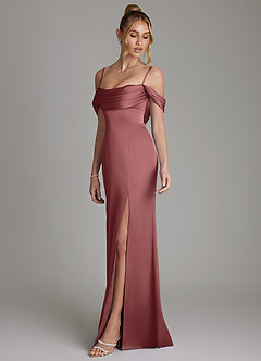Azazie Nira Brautjungfernkleider Meerjungfrau-Linie Korsett Stretch-Satin Kleid Amethyst image6