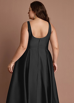 Olivia Black Pleated Midi Dress image7