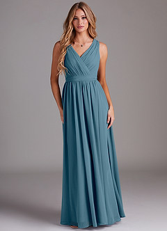 Azazie Kingsley Bridesmaid Dresses Bermuda A-Line Lace Chiffon Dress image1