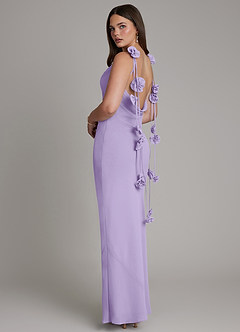 Azazie Kalico Robes de demoiselle d'honneur Robe Sirène en Mousseline de soie Plissée Lilas image8