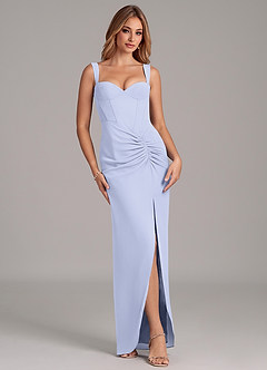 Azazie Ayla 신부 들러리 드레스 쉬스 스윗하트 네크라인 쉬폰 바닥 길이 드레스 image3