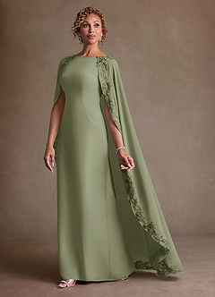 Azazie Artemisia Mother of the Bride Dresses Pistachio Sheath Lace Chiffon Dress image4