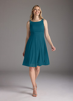 Azazie Sunny Abiti per la Madre della Sposa Abito A-Line in Maglia Plissettato Blu Inchiostro image5
