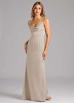 Azazie Aimee Bridesmaid Dresses Frost A-Line Sweetheart Neckline Stretch Satin Dress image1