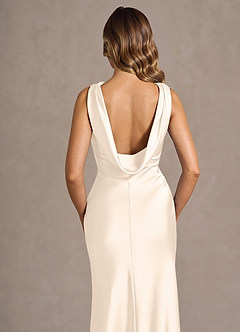 Vestido Crema Largo Cyanee image6