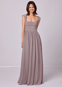 Barbie ♥ Azazie Bridesmaid Dresses Dusk A-Line Corset Chiffon Dress image1